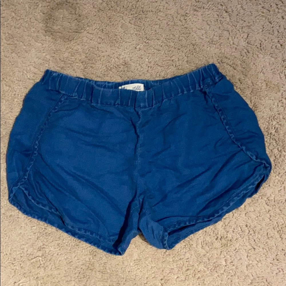 Blue Cotton Shorts